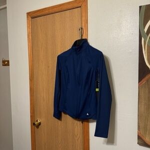 Tek Gear NWT Small Solid Blue Long Sleeve Full-Zip Workout Jacket